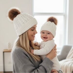 Mom & Me Knit Beanie Set